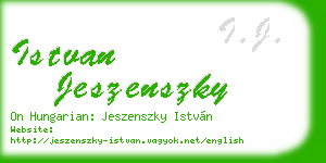 istvan jeszenszky business card